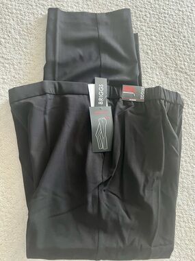 BRIGGS Black Pull-On Dress Pants size 18S- NWT